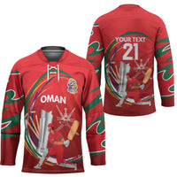 Custom Cricket Oman East Asia-Pacific Hockey Jersey Oman Home Victory Spirit - Wonder Print Shop