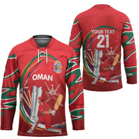 Custom Cricket Oman East Asia-Pacific Hockey Jersey Oman Home Victory Spirit - Wonder Print Shop