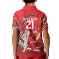 Custom Cricket Oman East Asia-Pacific Kid Polo Shirt Oman Home Victory Spirit - Wonder Print Shop