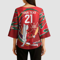 Custom Cricket Oman East Asia-Pacific Kimono Sleeve Blouse Oman Home Victory Spirit - Wonder Print Shop