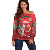Custom Cricket Oman East Asia-Pacific Off Shoulder Sweater Oman Home Victory Spirit - Wonder Print Shop