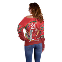 Custom Cricket Oman East Asia-Pacific Off Shoulder Sweater Oman Home Victory Spirit - Wonder Print Shop