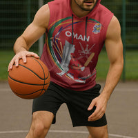 Custom Cricket Oman East Asia-Pacific Sleeveless Hoodie Oman Home Victory Spirit - Wonder Print Shop