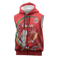 Custom Cricket Oman East Asia-Pacific Sleeveless Zip Hoodie Oman Home Victory Spirit - Wonder Print Shop