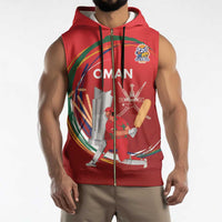 Custom Cricket Oman East Asia-Pacific Sleeveless Zip Hoodie Oman Home Victory Spirit - Wonder Print Shop