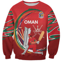 Custom Cricket Oman East Asia-Pacific Sweatshirt Oman Home Victory Spirit - Wonder Print Shop