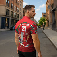 Custom Cricket Oman East Asia-Pacific Zipper Polo Shirt Oman Home Victory Spirit - Wonder Print Shop