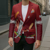 Custom Cricket Qatar East Asia-Pacific Blazer Qatar Boundary to Victory - Wonder Print Shop