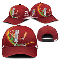 Custom Cricket Qatar East Asia-Pacific Classic Cap Qatar Boundary to Victory - Wonder Print Shop