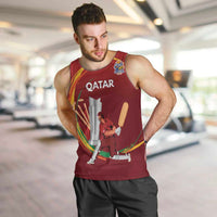 Custom Cricket Qatar East Asia-Pacific Men Tank Top Qatar Boundary to Victory - Wonder Print Shop