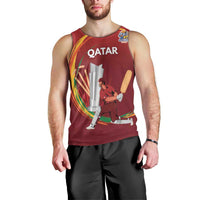 Custom Cricket Qatar East Asia-Pacific Men Tank Top Qatar Boundary to Victory - Wonder Print Shop