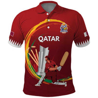 Custom Cricket Qatar East Asia-Pacific Polo Shirt Qatar Boundary to Victory - Wonder Print Shop