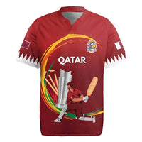 Custom Cricket Qatar East Asia-Pacific Rugby Jersey Qatar Boundary to Victory - Wonder Print Shop