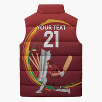 Custom Cricket Qatar East Asia-Pacific Sleeveless Puffer Jacket Qatar Boundary to Victory - Wonder Print Shop