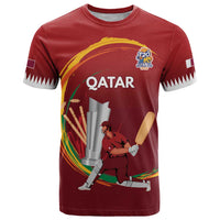 Custom Cricket Qatar East Asia-Pacific T Shirt Qatar Boundary to Victory - Wonder Print Shop