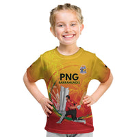 Custom Cricket PNG East Asia-Pacific Kid T Shirt Papua New Guinea Rise to Power - Wonder Print Shop