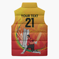 Custom Cricket PNG East Asia-Pacific Sleeveless Puffer Jacket Papua New Guinea Rise to Power - Wonder Print Shop