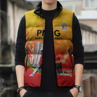 Custom Cricket PNG East Asia-Pacific Sleeveless Puffer Jacket Papua New Guinea Rise to Power - Wonder Print Shop