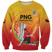 Custom Cricket PNG East Asia-Pacific Sweatshirt Papua New Guinea Rise to Power - Wonder Print Shop