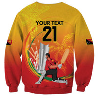 Custom Cricket PNG East Asia-Pacific Sweatshirt Papua New Guinea Rise to Power - Wonder Print Shop