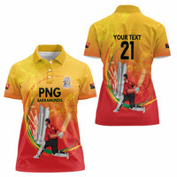 Custom Cricket PNG East Asia-Pacific Women Polo Shirt Papua New Guinea Rise to Power - Wonder Print Shop
