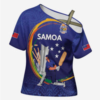 Custom Cricket Samoa East Asia-Pacific Cross Shoulder Shirt Samoa Storming the Limits - Wonder Print Shop