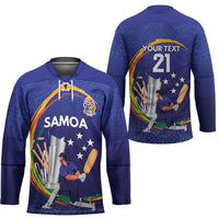 Custom Cricket Samoa East Asia-Pacific Hockey Jersey Samoa Storming the Limits - Wonder Print Shop
