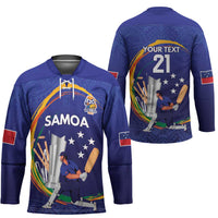 Custom Cricket Samoa East Asia-Pacific Hockey Jersey Samoa Storming the Limits - Wonder Print Shop
