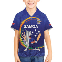 Custom Cricket Samoa East Asia-Pacific Kid Hawaiian Shirt Samoa Storming the Limits - Wonder Print Shop