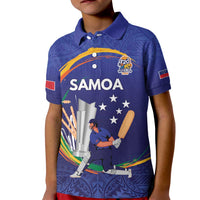Custom Cricket Samoa East Asia-Pacific Kid Polo Shirt Samoa Storming the Limits - Wonder Print Shop