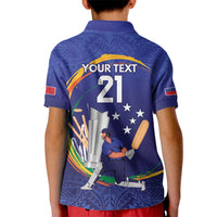 Custom Cricket Samoa East Asia-Pacific Kid Polo Shirt Samoa Storming the Limits - Wonder Print Shop