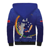 Custom Cricket Samoa East Asia-Pacific Sherpa Hoodie Samoa Storming the Limits - Wonder Print Shop