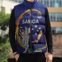 Custom Cricket Samoa East Asia-Pacific Sleeveless Puffer Jacket Samoa Storming the Limits - Wonder Print Shop