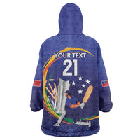 Custom Cricket Samoa East Asia-Pacific Wearable Blanket Hoodie Samoa Storming the Limits - Wonder Print Shop