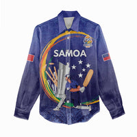Custom Cricket Samoa East Asia-Pacific Women Casual Shirt Samoa Storming the Limits - Wonder Print Shop