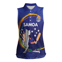 Custom Cricket Samoa East Asia-Pacific Women Sleeveless Polo Shirt Samoa Storming the Limits - Wonder Print Shop