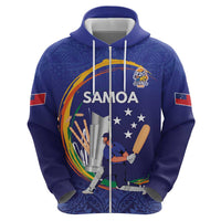 Custom Cricket Samoa East Asia-Pacific Zip Hoodie Samoa Storming the Limits - Wonder Print Shop