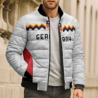 Germany Basketball History Champion Bomber Puffer Jacket Deutschland Black Red Gold Victory - Wonder Print Shop