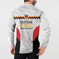 Germany Basketball History Champion Button Sweatshirt Deutschland Black Red Gold Victory - Wonder Print Shop
