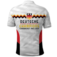 Germany Basketball History Champion Polo Shirt Deutschland Black Red Gold Victory - Wonder Print Shop
