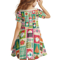 Cute Yule Lads Christmas Kid Short Sleeve Dress Icelandic Jolasveinar Hippie Style - Wonder Print Shop