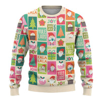 Cute Yule Lads Christmas Ugly Christmas Sweater Icelandic Jolasveinar Hippie Style - Wonder Print Shop