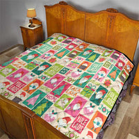 Cute Yule Lads Christmas Quilt Icelandic Jolasveinar Hippie Style - Wonder Print Shop