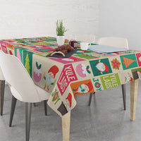 Cute Yule Lads Christmas Tablecloth Icelandic Jolasveinar Hippie Style - Wonder Print Shop