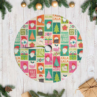 Cute Yule Lads Christmas Tree Skirt Icelandic Jolasveinar Hippie Style - Wonder Print Shop