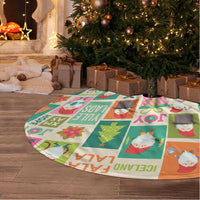 Cute Yule Lads Christmas Tree Skirt Icelandic Jolasveinar Hippie Style - Wonder Print Shop