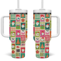 Cute Yule Lads Christmas Tumbler With Handle Icelandic Jolasveinar Hippie Style - Wonder Print Shop