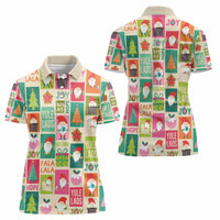 Cute Yule Lads Christmas Women Polo Shirt Icelandic Jolasveinar Hippie Style - Wonder Print Shop