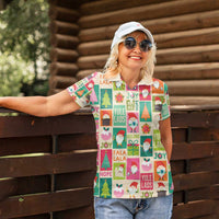 Cute Yule Lads Christmas Women Polo Shirt Icelandic Jolasveinar Hippie Style - Wonder Print Shop