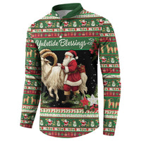 Yule Goat Personalized Button Sweatshirt Scandanavian Mythology LT9 - Wonder Print Shop